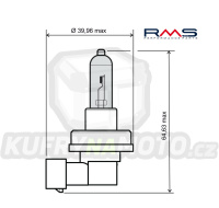 Žárovka RMS 246510085 12V 55W, H11 bílá