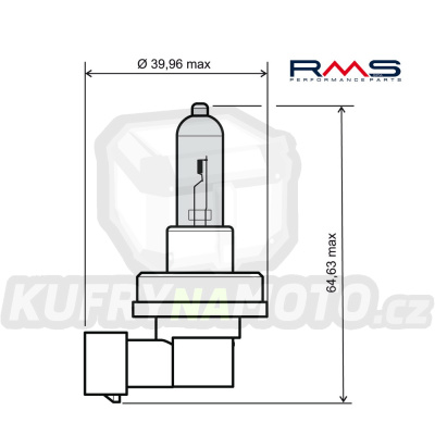 Žárovka RMS 246510085 12V 55W, H11 bílá