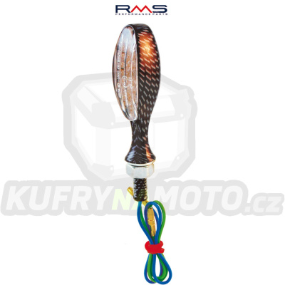 Blinkr RMS 246480160 karbonový vzhled, průhledné sklo Homologace