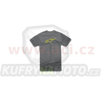 triko AGELESS CLASSIC, ALPINESTARS (šedá/žlutá fluo)