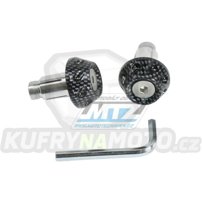 Koncovky/závaží řidítek 2IN1 - carbonové (pro vnitřní průměr řidítek ¤13/¤17mm)