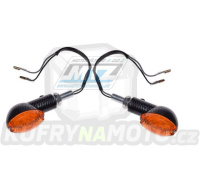 Blinkry (LED 12V) - barva carbon s oranžovým krycím sklem