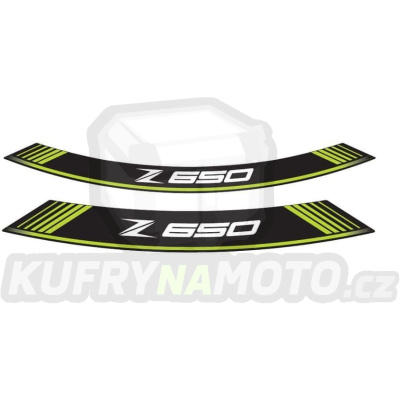 Linka na ráfek PUIG Z650 9290V zelená linky na ráfek - sada 8ks