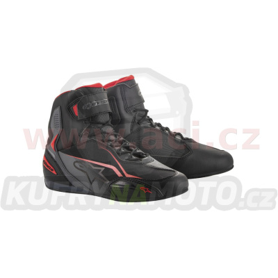 boty FASTER-3, ALPINESTARS (černé/šedé/červené) 2024