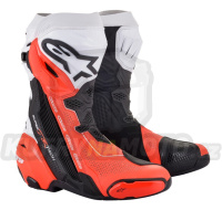 boty SUPERTECH R VENTED, ALPINESTARS (černá/bílá/červená fluo, perforovaná obšívka) 2024