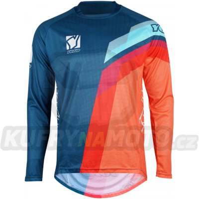 Dětský motokrosový dres YOKO VIILEE modrý / oranžový / modrý XL