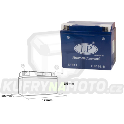 LANDPORT baterie gelový GB16L-B KAWASAKI GPZ 1100 (81-85) bezúdržbový (naplněný)