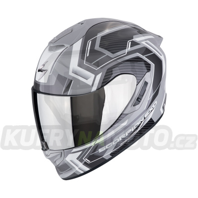 Moto přilba SCORPION EXO-1400 EVO II AIR LINART šedo/bílá