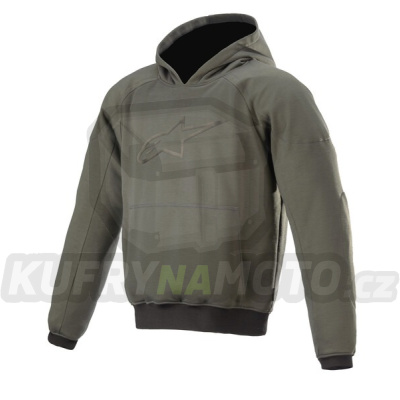 bunda AGELESS HOODIE, ALPINESTARS (žíhaná zelená) 2024