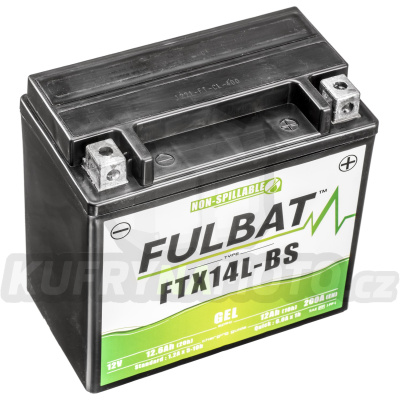 baterie 12V, FTX14L-BS GEL, 12V, 12Ah, 200A, bezúdržbová GEL technologie 150x87x145 FULBAT (aktivovaná ve výrobě)