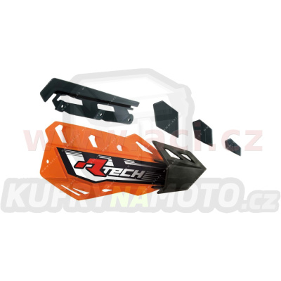 plasty krytů páček FLX / FLX ALU / FLX ATV, RTECH (oranžovo-černé, pár)