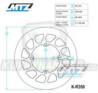 Kotouč brzdový MTZ Classic - Yamaha YZ65 / 18-25 + YZ80 / 93-01 + YZ85 / 02-25