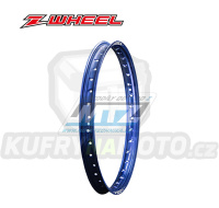 Ráfek motocyklový - rozměr 1,60x21" 36H (předvrtaný / 36 otvorů) ZETA Z-WHEEL W01-92412 - modrý (přední)