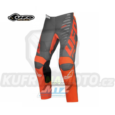 Kalhoty motokros UFO KIMURA - šedo-oranžové - velikost 36/54