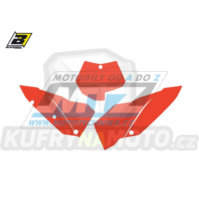 Polepy číslových tabulek (vystřižené) - KTM SX+SXF / 07-10 - barva červená