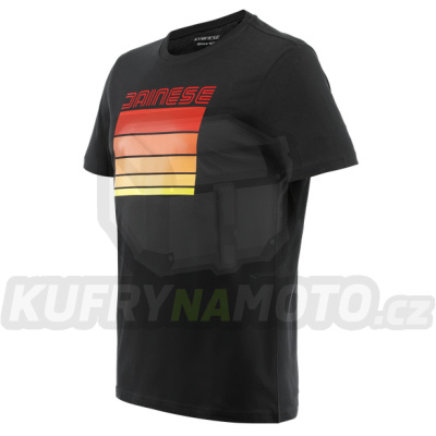Triko DAINESE STRIPES černo/červené
