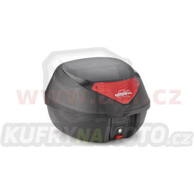 MONOLOCK TopCase - 29l, KAPPA (černý, červená odrazka, vč. plotny a univerzální mont. sady)