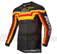 dres TECHSTAR QUADRO, ALPINESTARS (černá/žlutá/mandarinka)