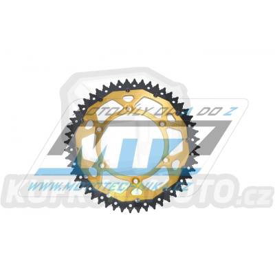 Rozeta ocelová (převodník) 0808-48zubů MTZ-PRORACE OffRoad (barva zlatá) - Suzuki DR250 + DR350 + DRZ250 + DRZ400 + RM100 + RM125 + RM250 + RMX250 + RMZ250 + RMZ450 + RMX450 + TSR125 + TSR200 + Kawasaki KLX400