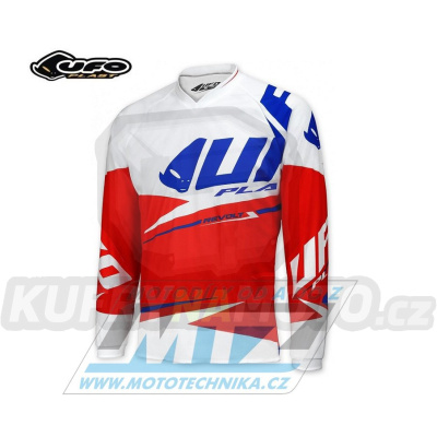 Dres motokros dětský UFO REVOLT - bílo-červený - velikost XXS