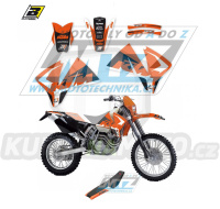 Polepy s potahem sedla (sada polepů a potah sedla Dream) - KTM EXC+EXCF / 01-02 - typ polepů Dream4