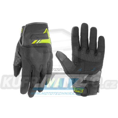 Rukavice motocyklové S-Line Zephyr - černo-žluté - velikost L