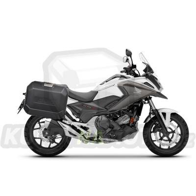 Kompletní sada bočních černých hliníkových kufrů SHAD TERRA BLACK 47L/47L , včetně montážní sady SHAD HONDA NC 750 X