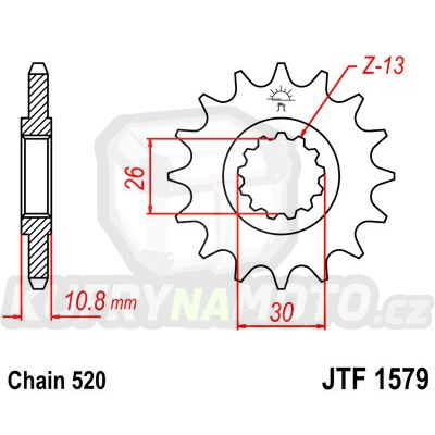 Řetězové kolečko JT JTF 1579-17 17 zubů, 520