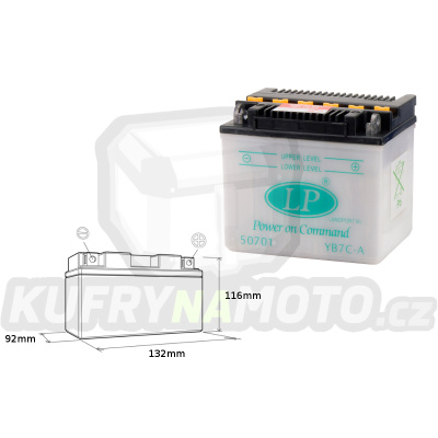 LANDPORT baterie YB7C-A 12V 8AH 130X90X114 YAMAHA TW125