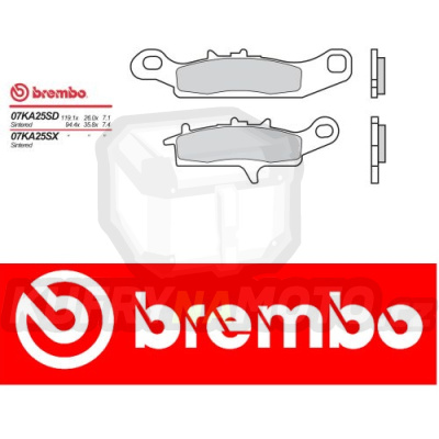 Brzdové destičky Brembo KAWASAKI KVF PRAIRIE (left cal.) 700 r.v. Od 04 -  směs SD Přední