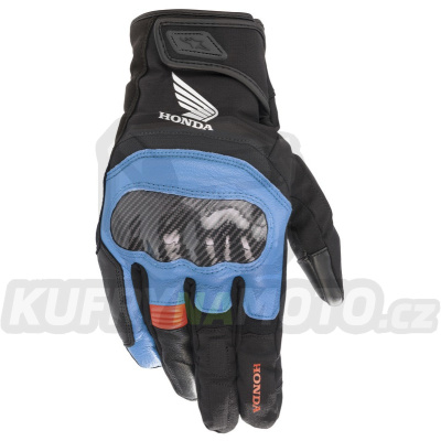 rukavice SMX Z DRYSTAR HONDA kolekce, ALPINESTARS (světle šedá/černá/modrá/červená) 2024