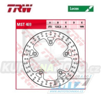 Kotouč brzdový TRW MST469 (282/134,3/5D) - Yamaha XP530T-Max / 12-17 + XP530SP / 15-16 + XP530SX+XP530T-Max Sport / 19