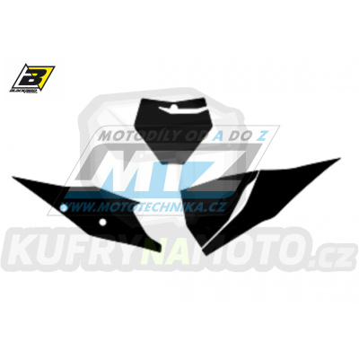 Polepy číslových tabulek (vystřižené) - KTM EXC / 20-23 - barva černá