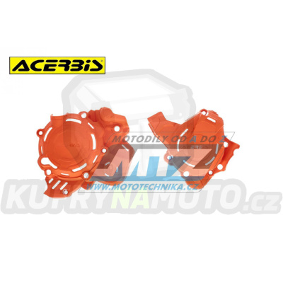 Kryty spojkového víka a víka zapalování Acerbis - Husqvarna TC125 / 23 + KTM 125SX+125XC / 23 - barva oranžová