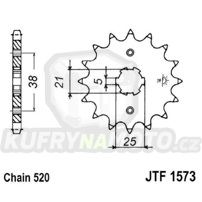 Řetězové kolečko JT JTF 1573-13 13 zubů, 520