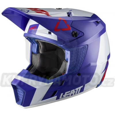 LEATT přilba CROSS HELMET GPX 3.5 V20.2 ROYAL barva granátová/bílá velikost XL