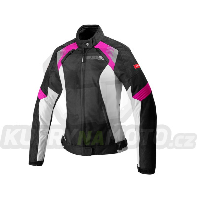 bunda FLASH EVO LADY, SPIDI, dámská (černá/růžová)