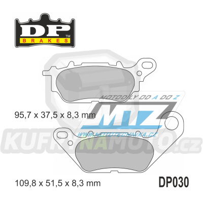 Destičky brzdové DP030 DP Brakes - směs Premium OEM Sinter