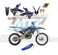 Polepy s potahem sedla (sada polepů a potah sedla Graphics) - Yamaha YZF250 / 14-18 + YZF450 / 14-17 - typ polepů Replica Yamaha Factory