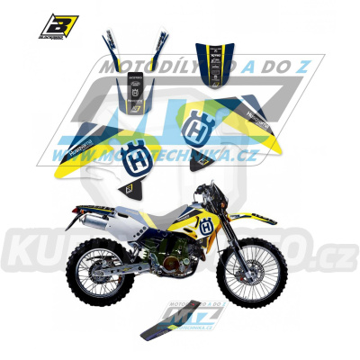 Polepy s potahem sedla (sada polepů a potah sedla Dream) - Husqvarna TC+TE / 00 - typ polepů Dream4