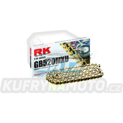 Řetěz RK 520 MXU (108čl) - těsněný/ uw kroužkový (zlatý)