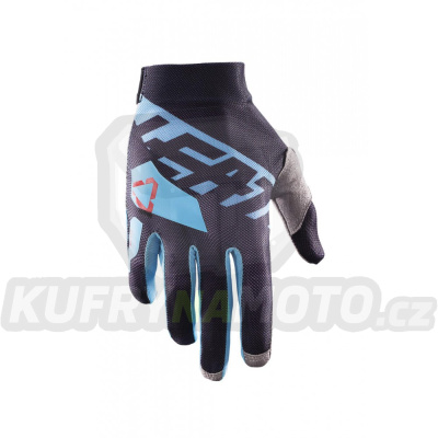 LEATT rukavice CROSS MODEL GPX 2.5 X-FLOW black/BLUE barva černá/modrá velikost S