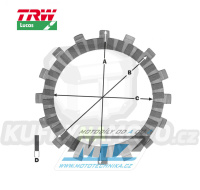 Lamely spojkové třecí (s obložením) Lucas MCC431-7 - Yamaha YZ125 + TZR125