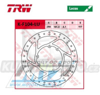 Kotouč brzdový TRW MST454 (256/101/6D) - kulatý design - Honda CRF250L / 12-20 + CRF300L / 21-23 + CRF250 Rally + CRF300 Rally + AJP