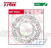 Kotouč brzdový TRW MST304RAC (250/118/4D) - Suzuki RMZ250 / 07-18 + RMZ450 / 05-17 + RMX450Z / 10-19
