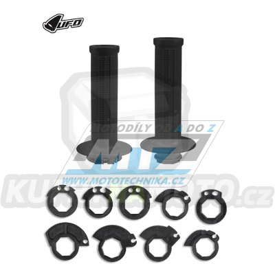 Rukojeti/Gripy UFO LOCK-ON Grips (ODI) včetně 9 nástavců - černé