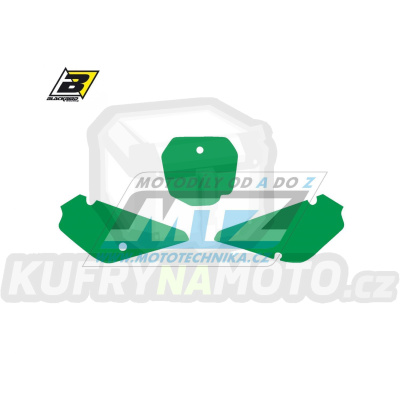 Polepy číslových tabulek (vystřižené) - Suzuki RM85 / 02-23 - barva zelená