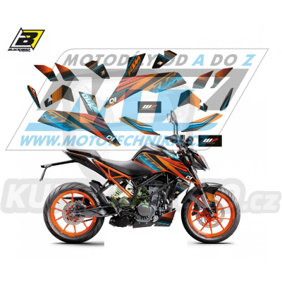 Polepy na motocykl (sada polepů Graphics) KTM DUKE 125+200+390 / 17-23 - typ polepů One Race