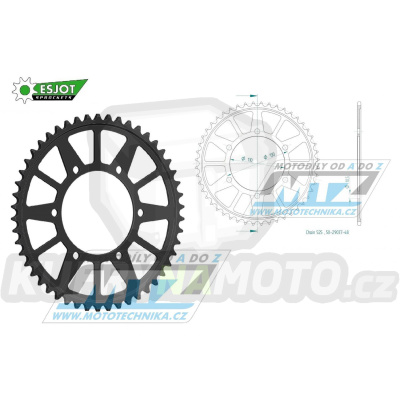 Rozeta ocelová (převodník) 1876-50zubů ESJOT 50-29037-50 - Suzuki GSXR600+GSXR750+GSXR1000 + GSXS1000 + Yamaha FZ07+FZ09+FZ10 + MT07+MT09+MT10 + YZFR6+YZF-R6+YZFR7+YZF-R7 + XSR700+XSR900 + 900 Tracer+MTT850 + XTZ690 Tenere+XTZ700 Tenere