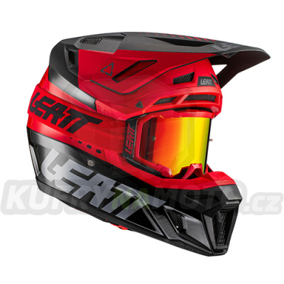 LEATT MOTO 8.5 V21.1 PŘILBA ČERVENÁ BARVA ČERVENÁ / ČERNÁ / BÍLÁ VELIKOST L 59-60cm + BRÝLE VELCITY 5,5 ZDARMA-1021000143-akce